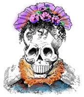 Day of the Dead Headdress Lady