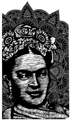 Frida Woodcut