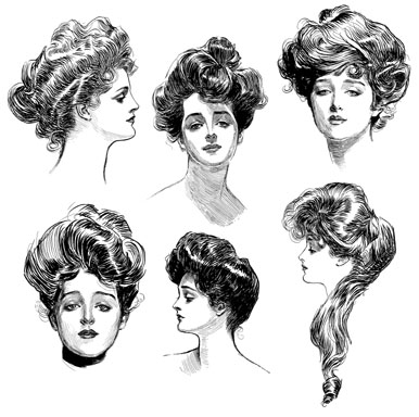 Gibson Girls' Faces