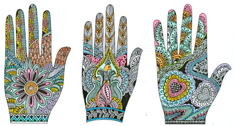 Henna Hands (Bird)