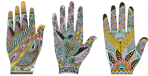 Henna Hands (Paisley)