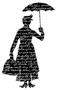 Silhouette Lady with Umbrella