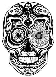 Skull with Flower