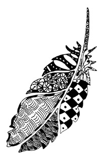 Zentangle Feather 1