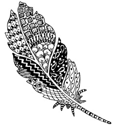 Zentangle Feather 2