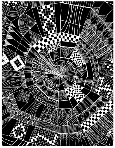 Black Zentangle Bkgd