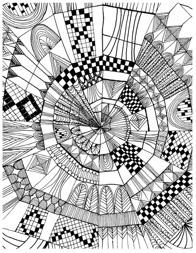 White Zentangle Bkgd